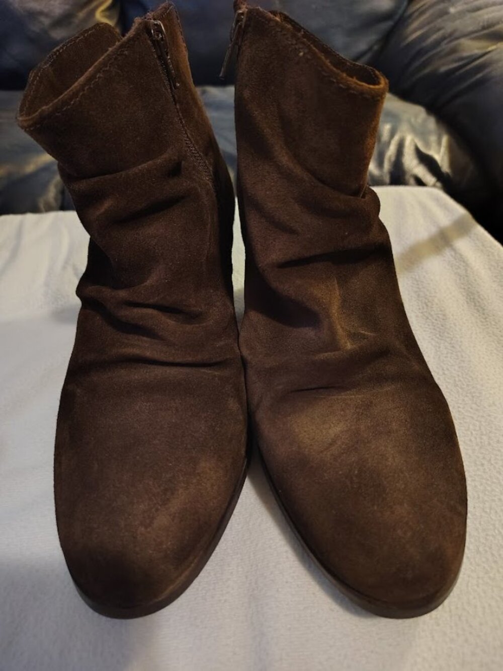 Diba Brown Suede Slouch Ankle Boots 9M